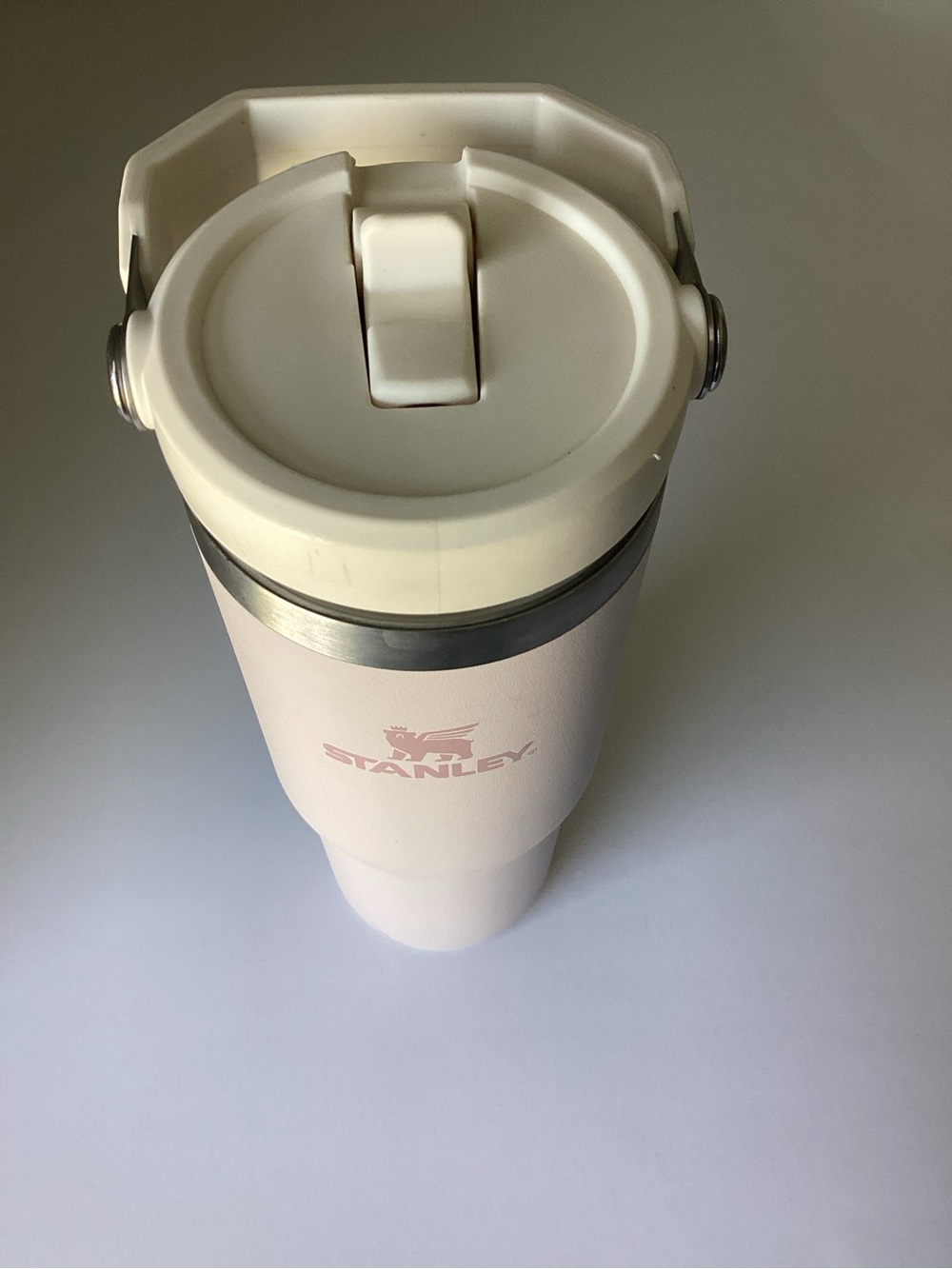 Stanley Pink and White Insulated Travel Tumbler
